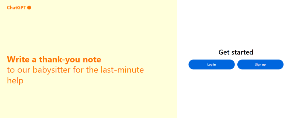 Searchgpt or chatgpt login (signup) page